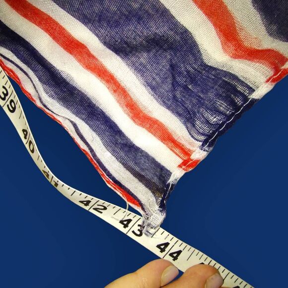 Scarf Red White Blue Lightweight - Picture 10 of 11